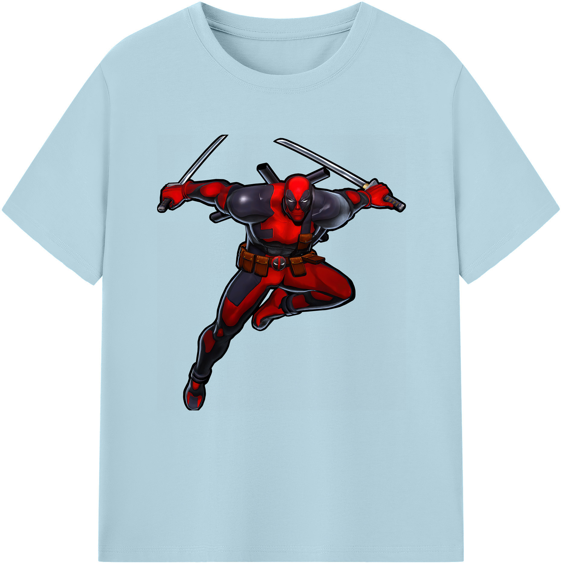 （画像用） Deadpool デッドプール 綿100％半袖Tシャツ（フロントプリント）